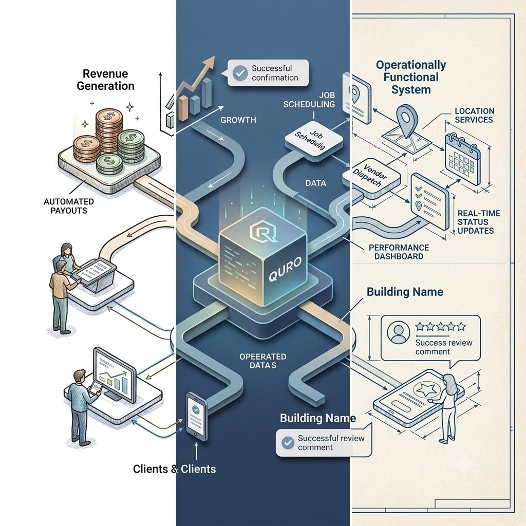 How Quro connects vendors, jobs, payouts and reviews